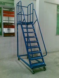 altos equipos industriales de la escalera de la cosecha que suben manual con la rueda movible