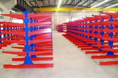 Estantes de tubo voladizos verticales que dejan de lado los estantes de acero industriales del almacenamiento de los sistemas