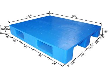 Equipos plásticos del almacén de la plataforma de 1200 x de 1000m m con la carga dinámica, 2000kg